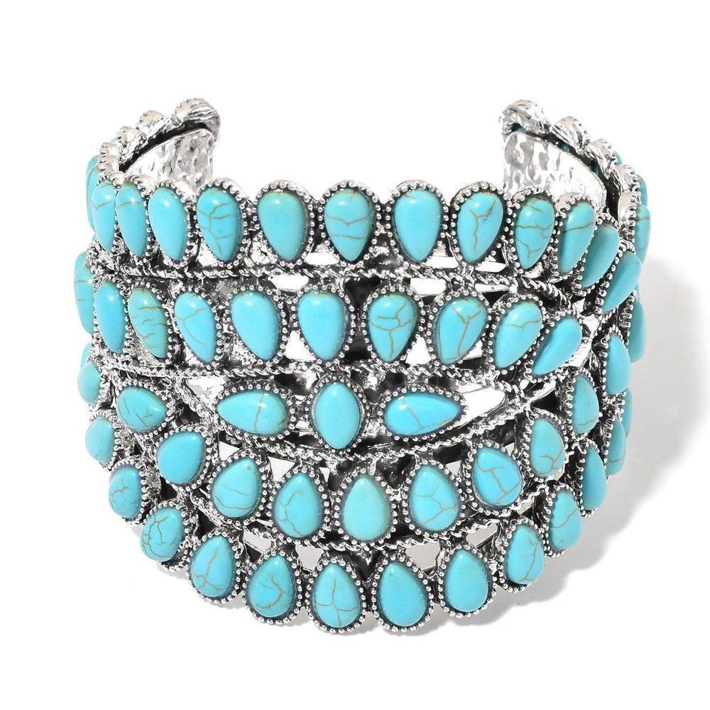 Blue Howlite Cuff Bracelet